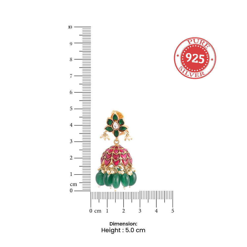 Kundan Silver 92.5 Jhumka