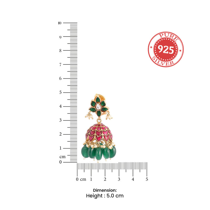 Kundan Silver 92.5 Jhumka