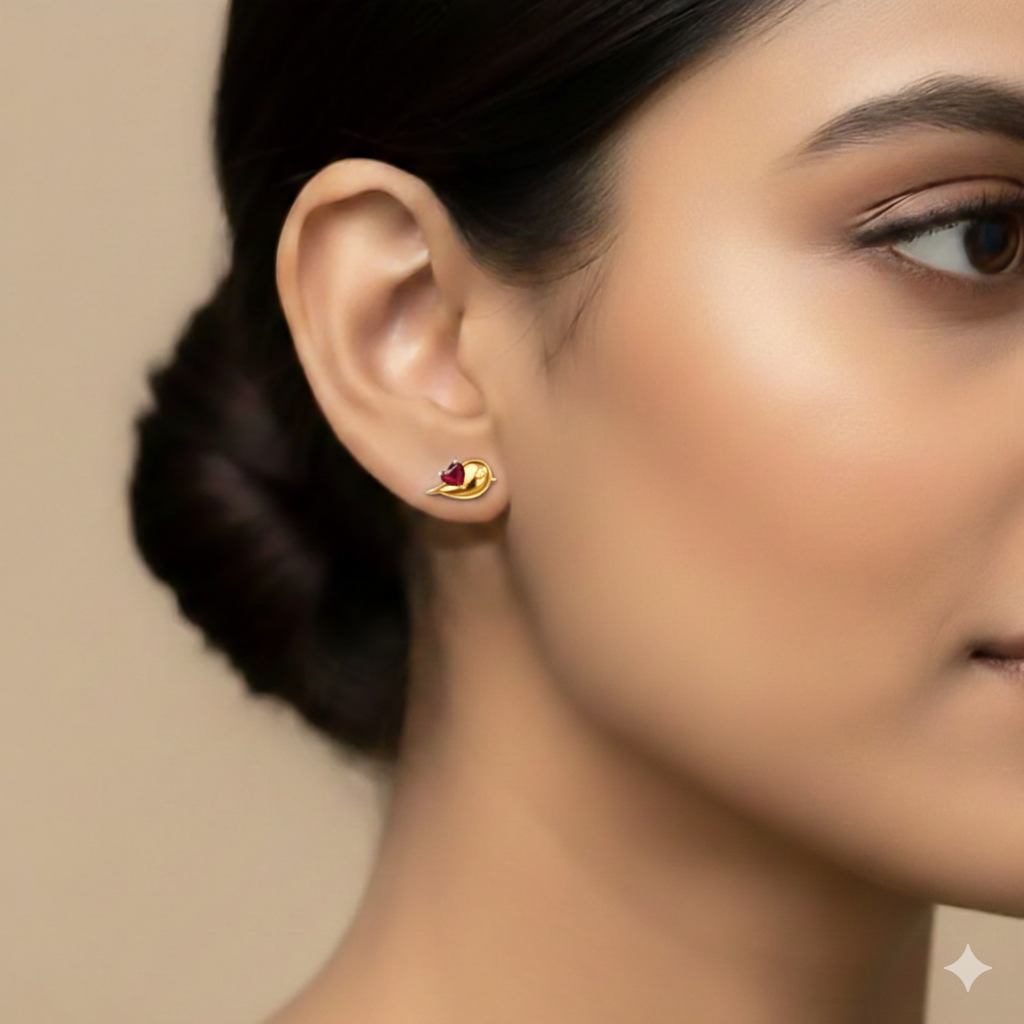 Unniyarcha 925 Pure Silver Forever Lovebirds Earrings