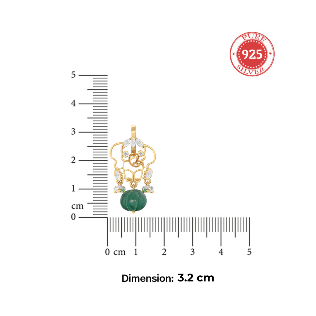 925 Pure Silver Elephant Pearl bugadi Earring