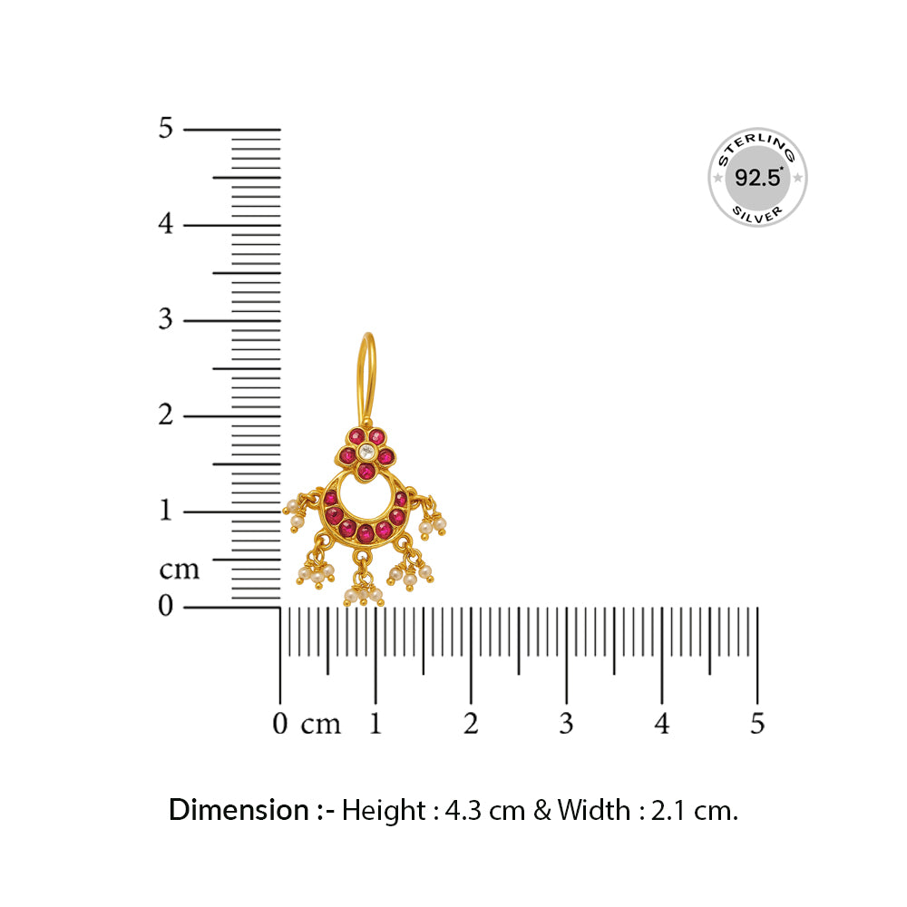 Silver 925 Kumudini Chand Bali Earrings