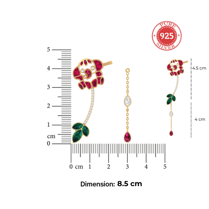 925 Pure Silver Elephant Vine Ear Cuff Earring