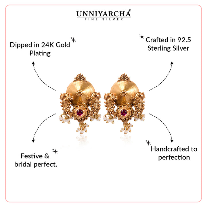 Silver 925 Peacock Earrings