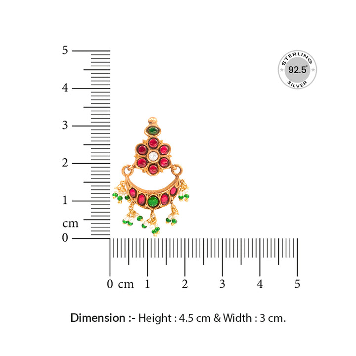 Silver 925 Phool Chandbali Earrings