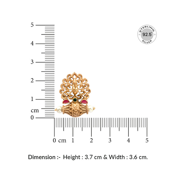 Silver 925 Peacock Stud Silver Earrings