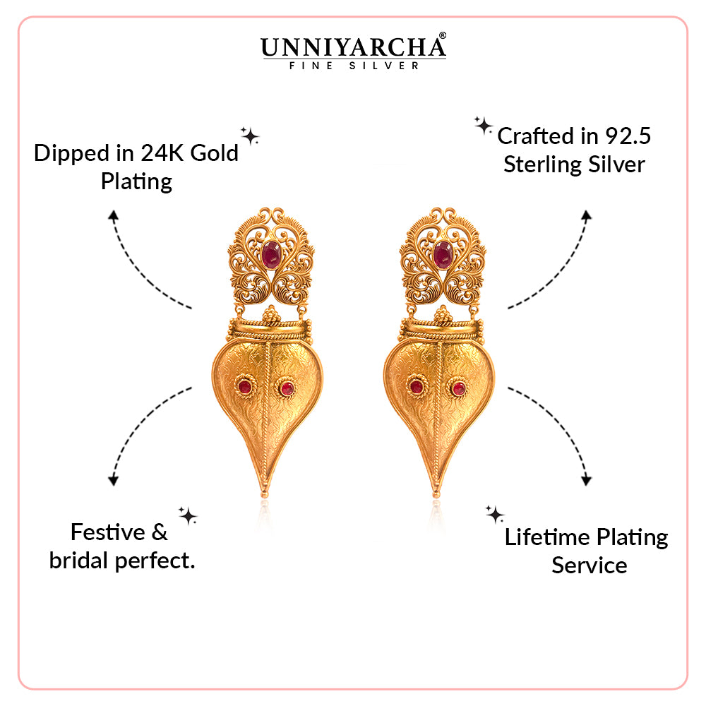 Silver 925 Vishnu Shankha Earrings