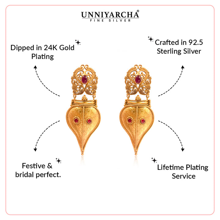 Silver 925 Vishnu Shankha Earrings