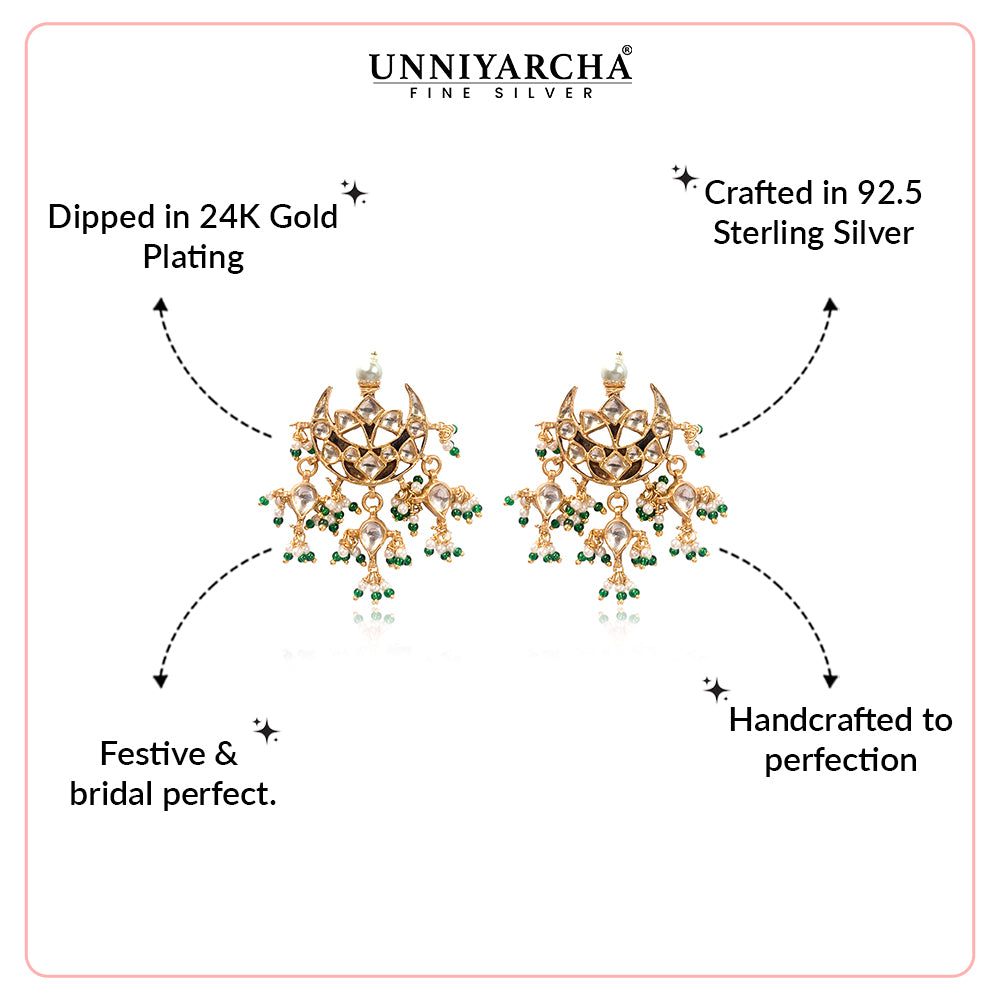 Silver Moon Chand Bali  Earrings