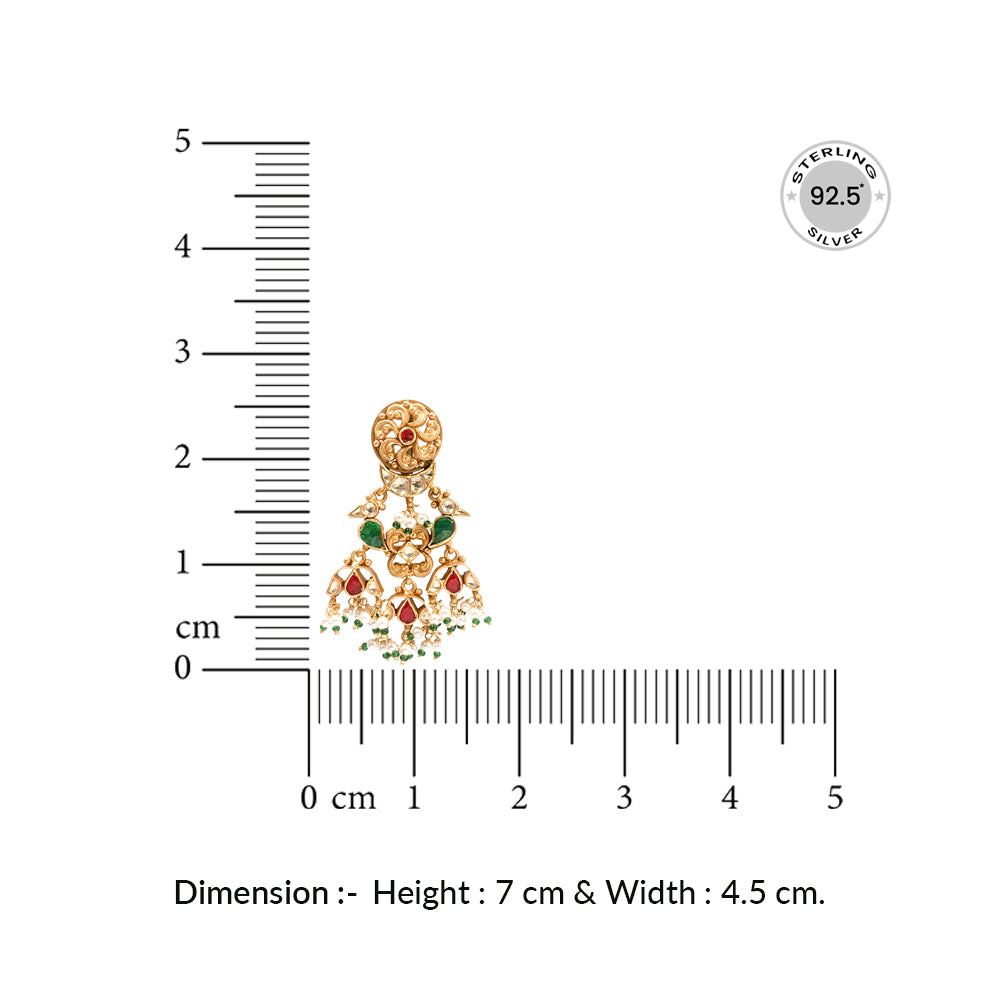 Parrot Silver 925 Chandeliers Earrings