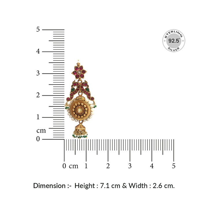 Silver 925 Peacock jhumka Earrings