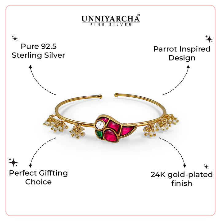 Mithu Silver Cuff with pearls