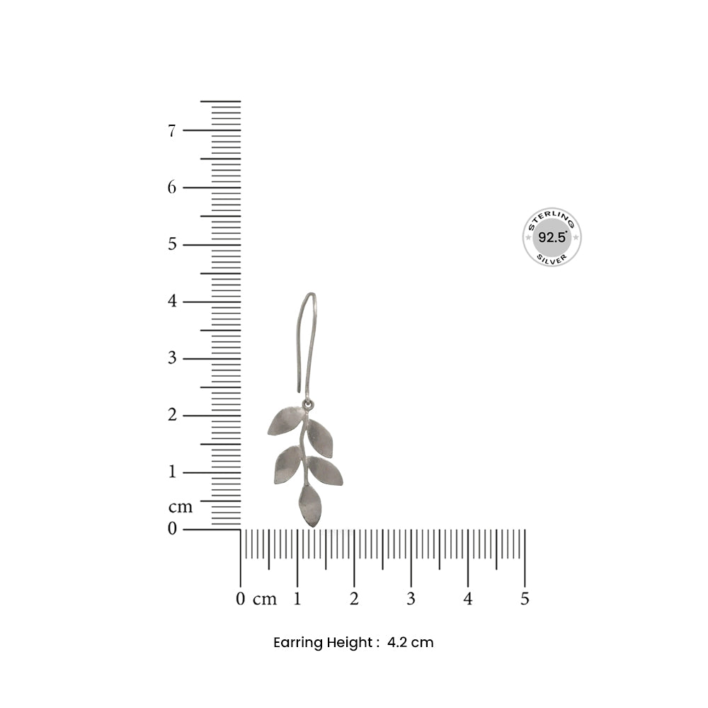 Silver Leaflets Earring