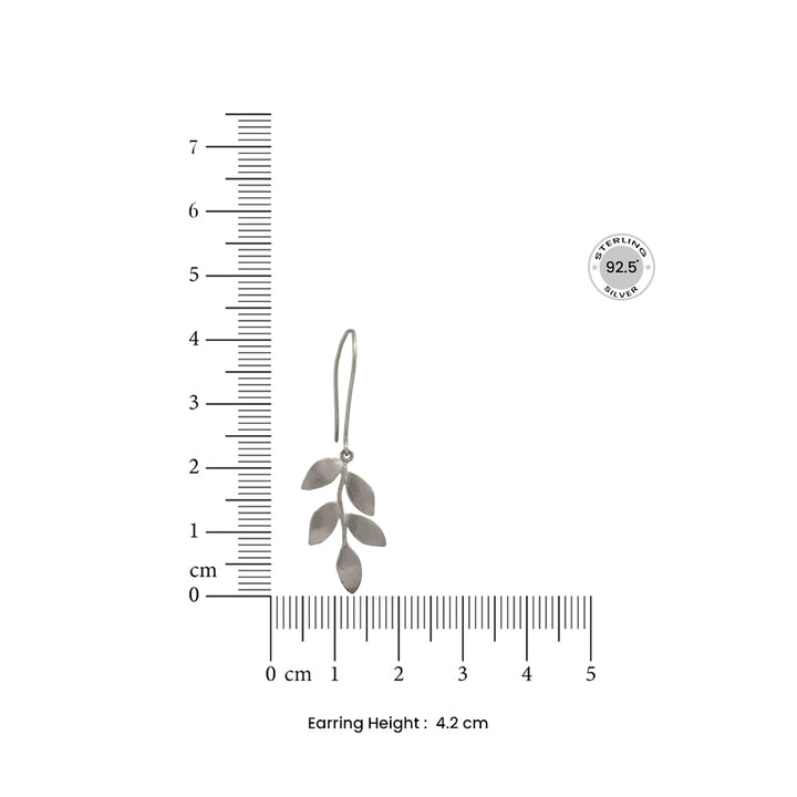 Silver Leaflets Earring