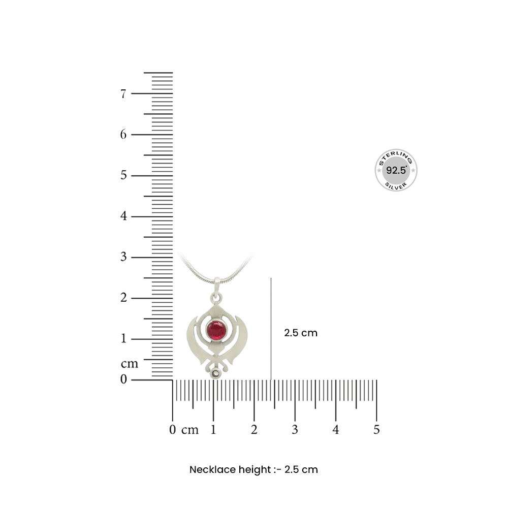 Men's 92.5 Silver Khanda pendant