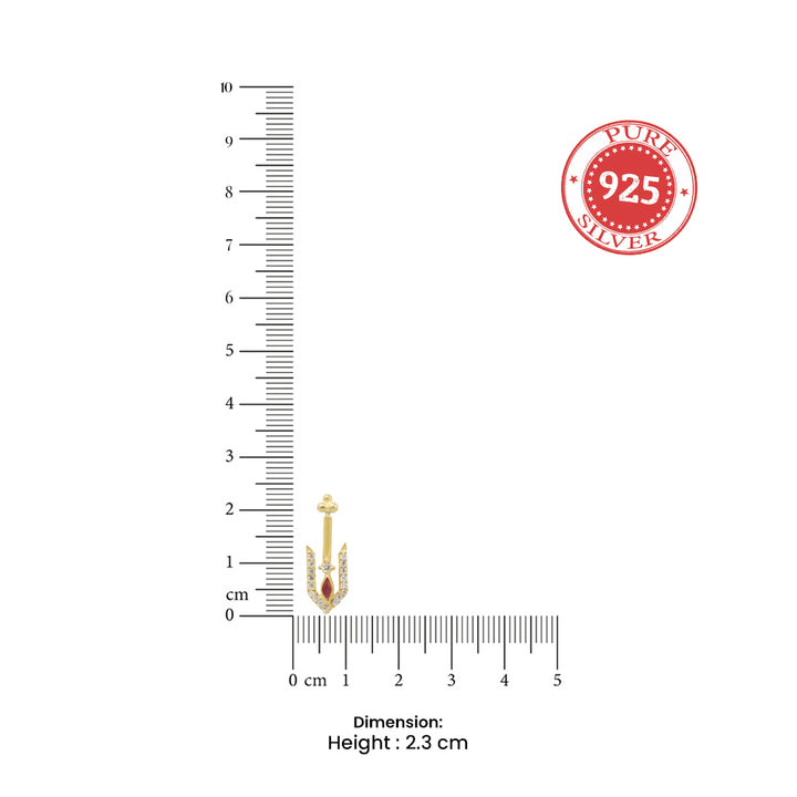 Pure 925 Silver Shree Vishnu Tilak Bugadi (Pierced)