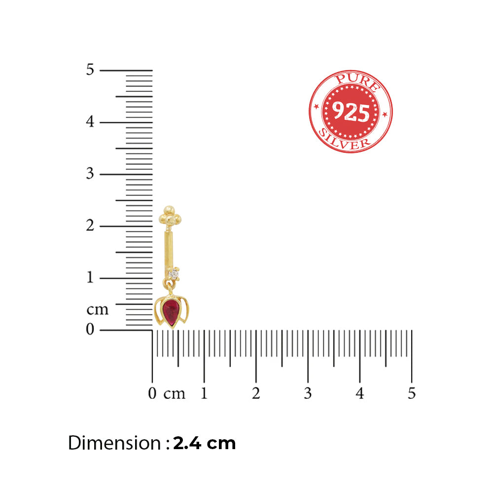 Pure 92.5 Sterling Silver Lotus Bugadi (Pierced)