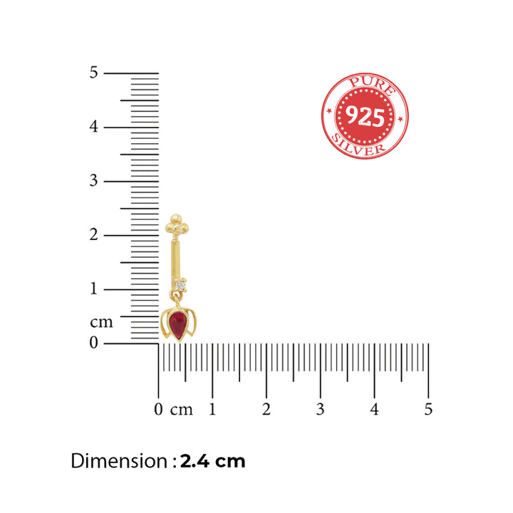 Pure 92.5 Sterling Silver Lotus Bugadi (Pierced)