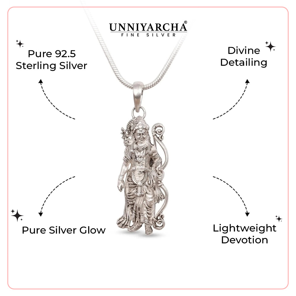 925 Sterling Silver Shri Ram ji pendant