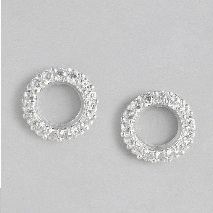 Silver zircon Earring