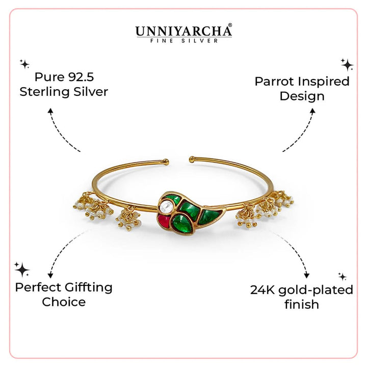 Mithu Silver Cuff with pearls