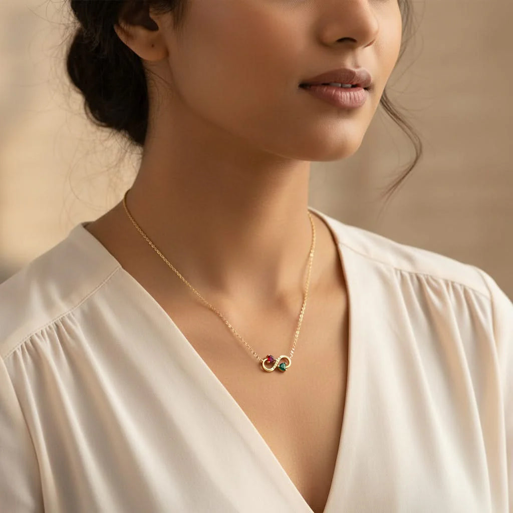 Silver Infinity Heart Necklace