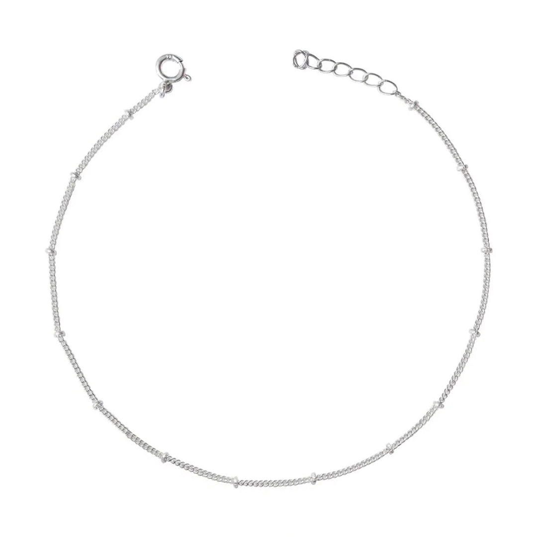 92.5 Silver Minimal Anklet