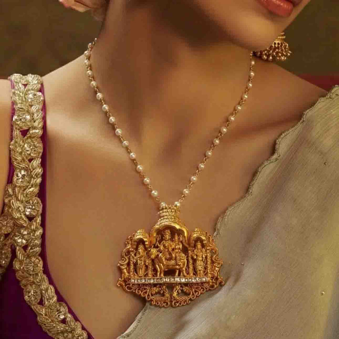 Silver Shiv Parivar Nakash Pendant