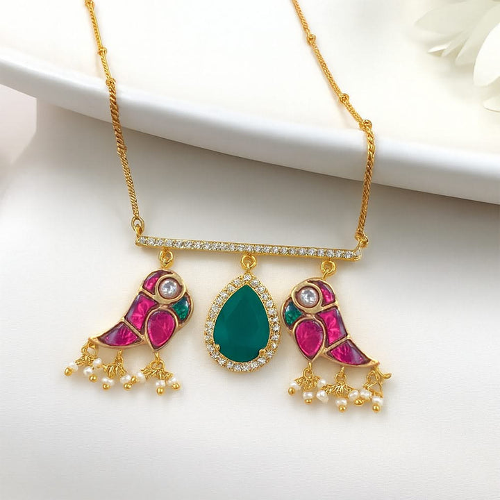 Mithu Pure 925 Silver 24k Gold Plated Necklace