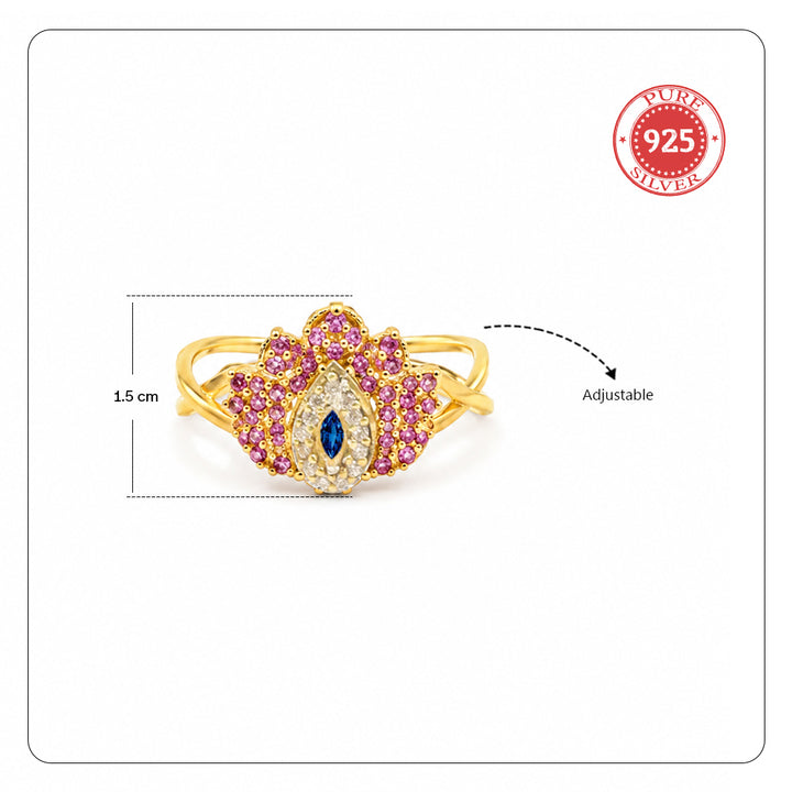 Silver 925 Lotus Nazariya Ring