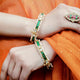Silver Green Bangle