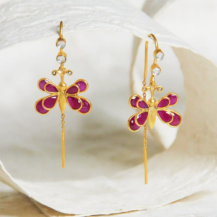 925 Sterling Silver Butterfly Sui Dhaga Earrings