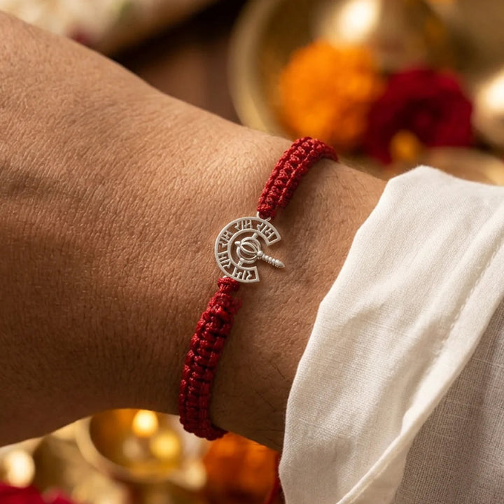 Unniyarcha 925 Silver Ram and Hanuman Gada Bracelet
