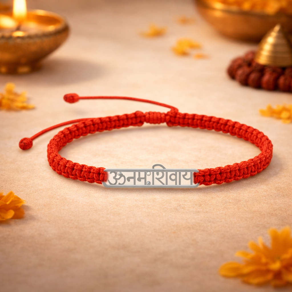 Unniyarcha 925 Pure Silver Om Namah Shivay Bracelet