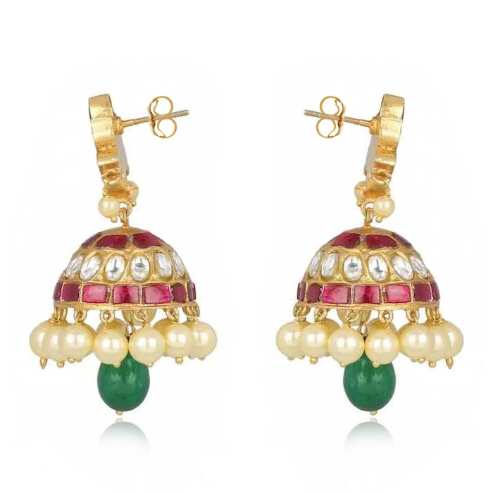 Kundan Jadau Silver 92.5 Jhumka