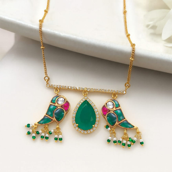 Mithu Pure 925 Silver 24k Gold Plated Necklace