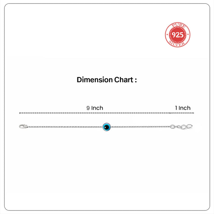 Unniyarcha 925 Pure Silver Evil eye anklet