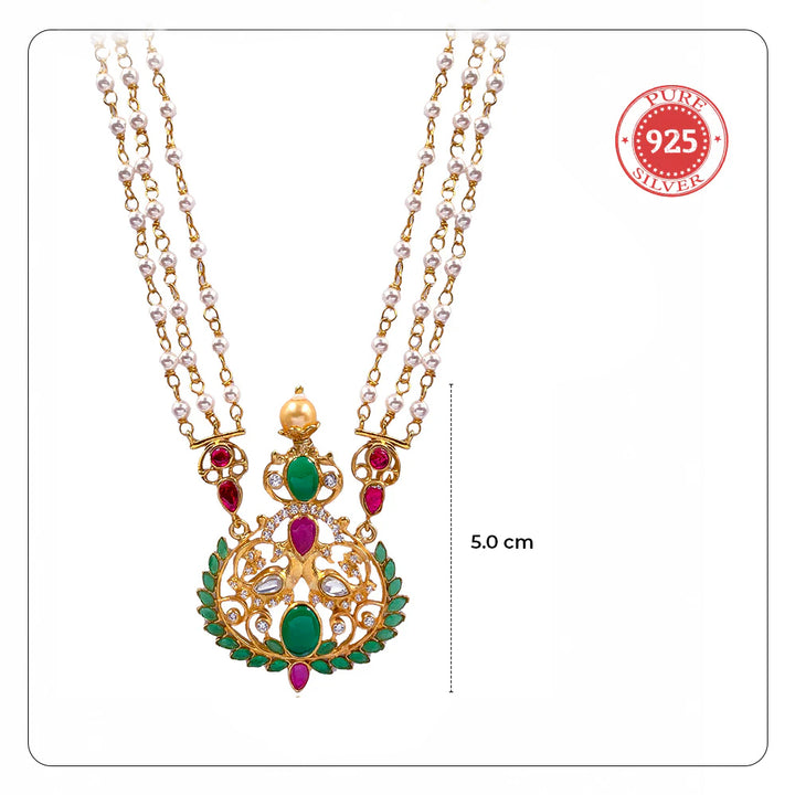 Silver Swan Rani Haar Necklace