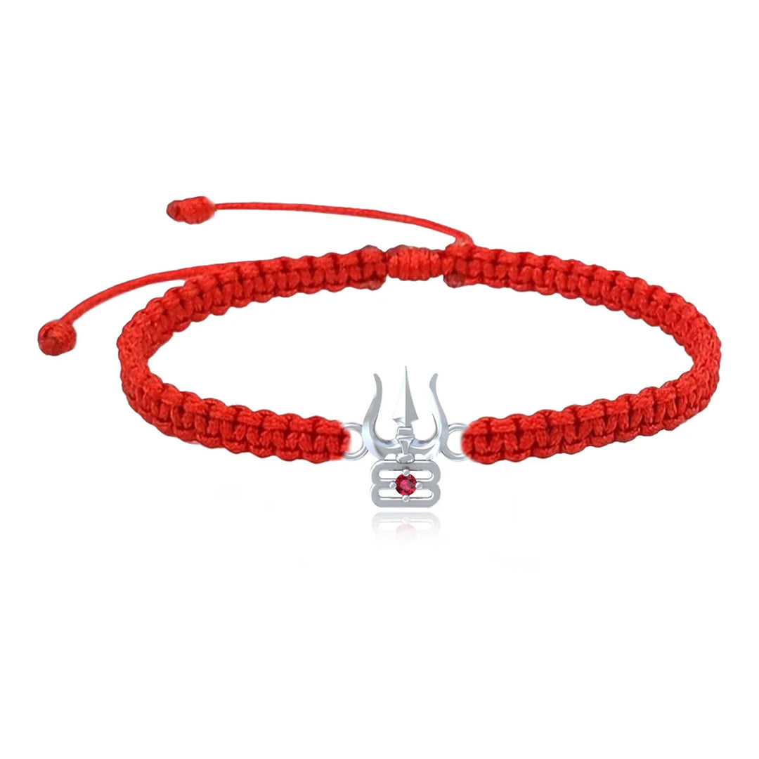 Unniyarcha 925 Pure Silver Trishul with Tripundra Bracelet