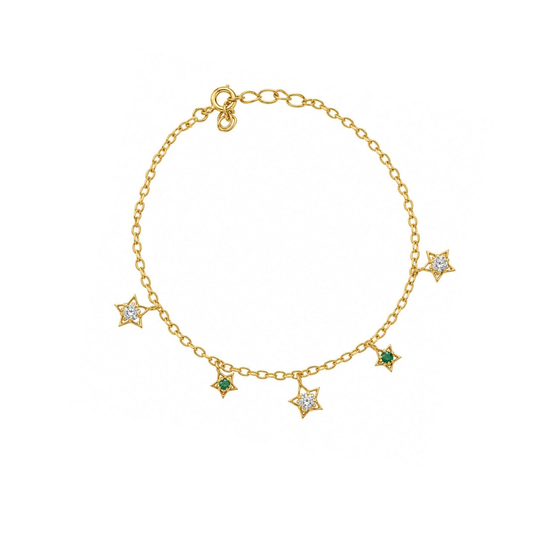 24kt Gold Plated 925 Silver Pure Patakha Stellar Burst Charm Bracelet