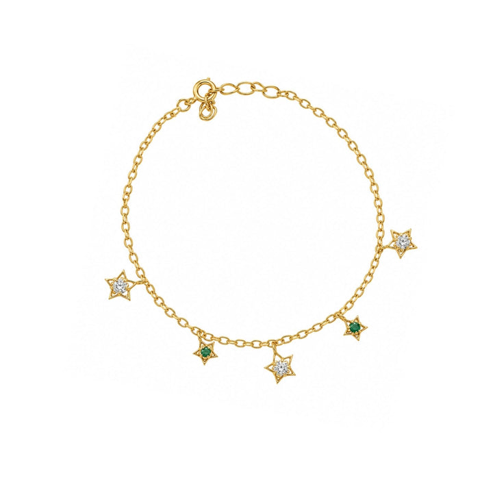 24kt Gold Plated 925 Silver Pure Patakha Stellar Burst Charm Bracelet