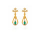 24kt Gold Plated 925 Pure Silver Patakha Emerald Anar Sparkle Drop Earrings