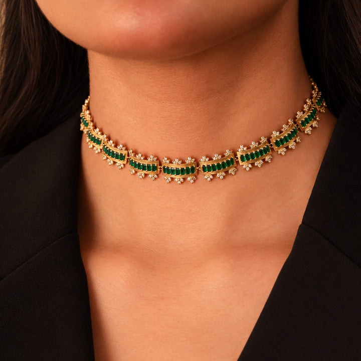 24kt Gold Plated 925 Pure Silver Patakha Teekhi Mirchi Choker