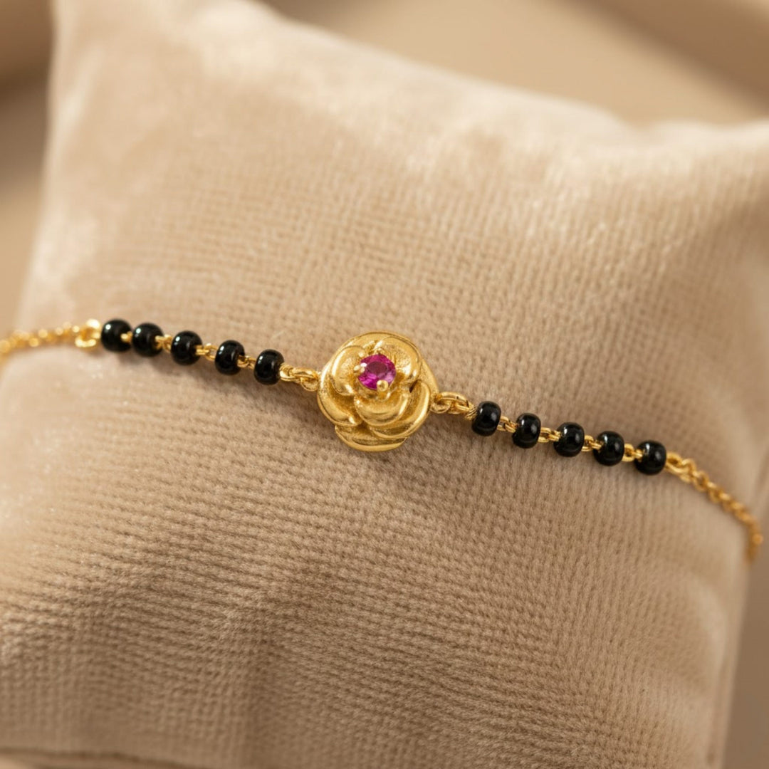 Silver 925 Rose Mangalsutra Bracelet