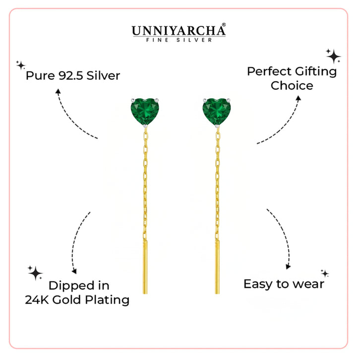 Green love Silver Sui dhaga