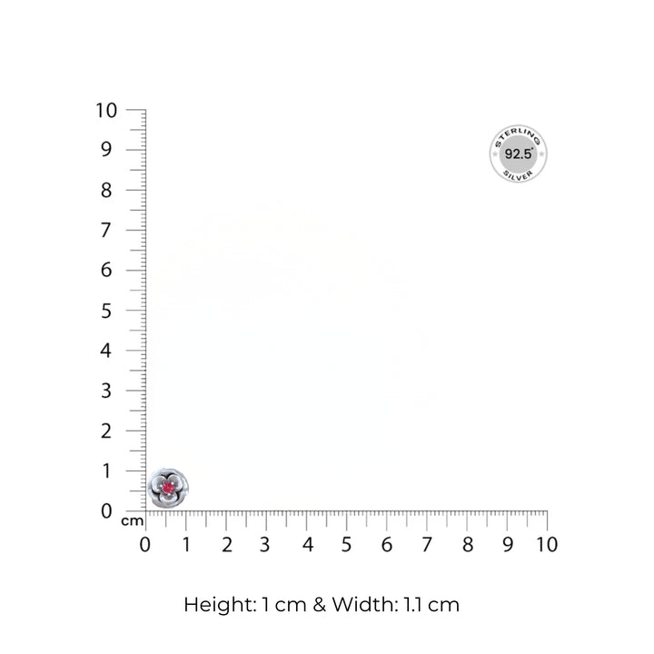 Silver Rose Stud Earrings