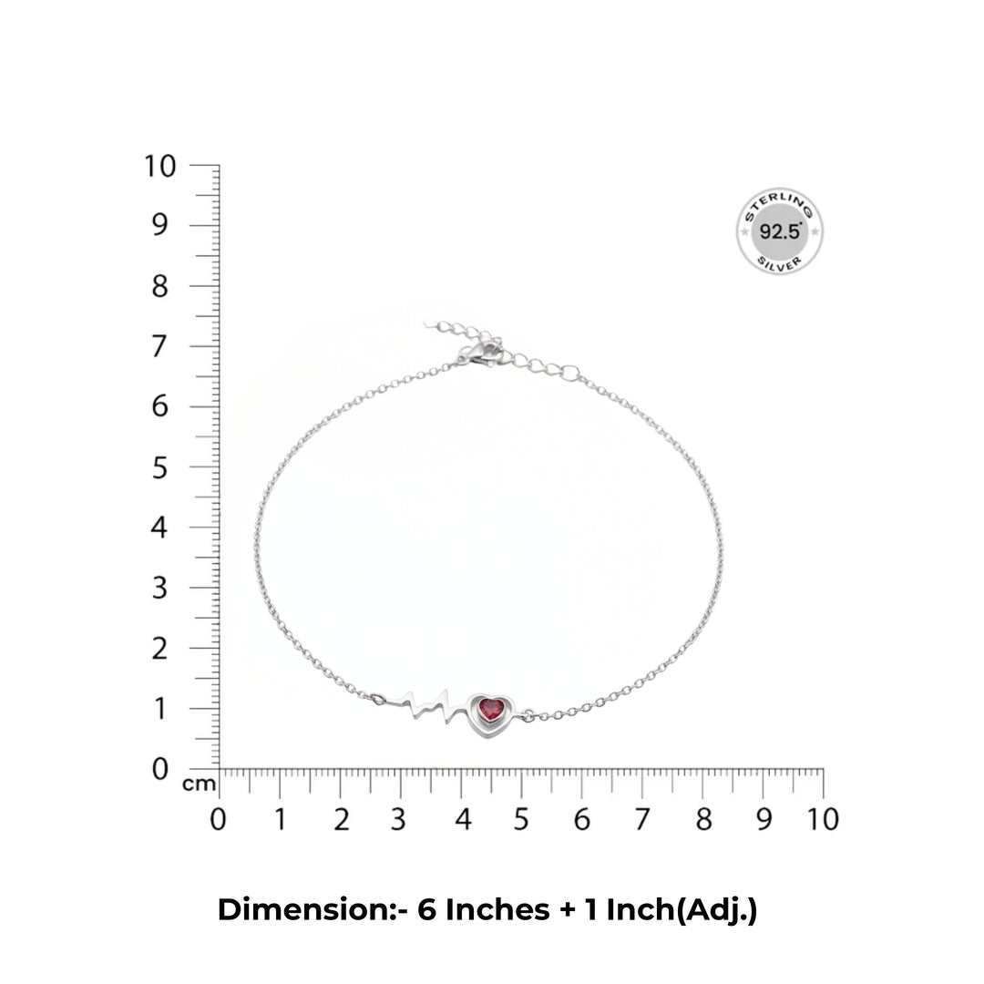 Silver Heartbeat bracelet