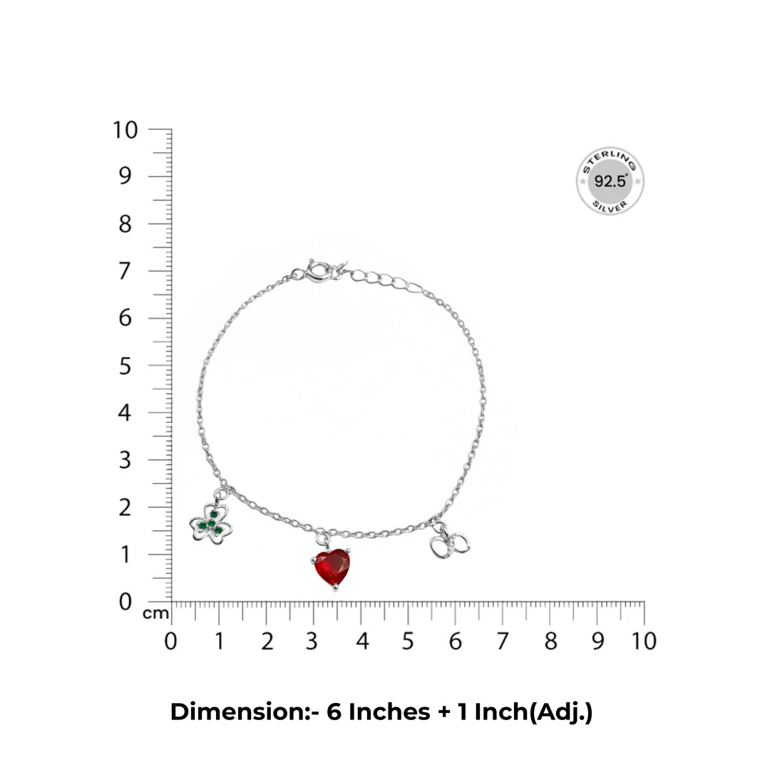 Silver Chain for Valentine in 6 inches + 1 inch adjustable