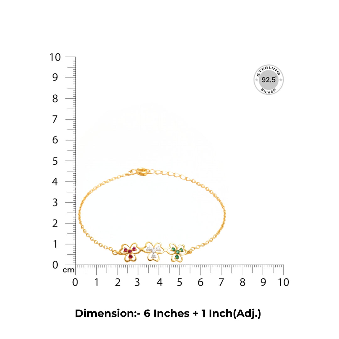 Diamond Studded Silver Necklace in 6 Inches + 1 Inch Adjustable Dimensions