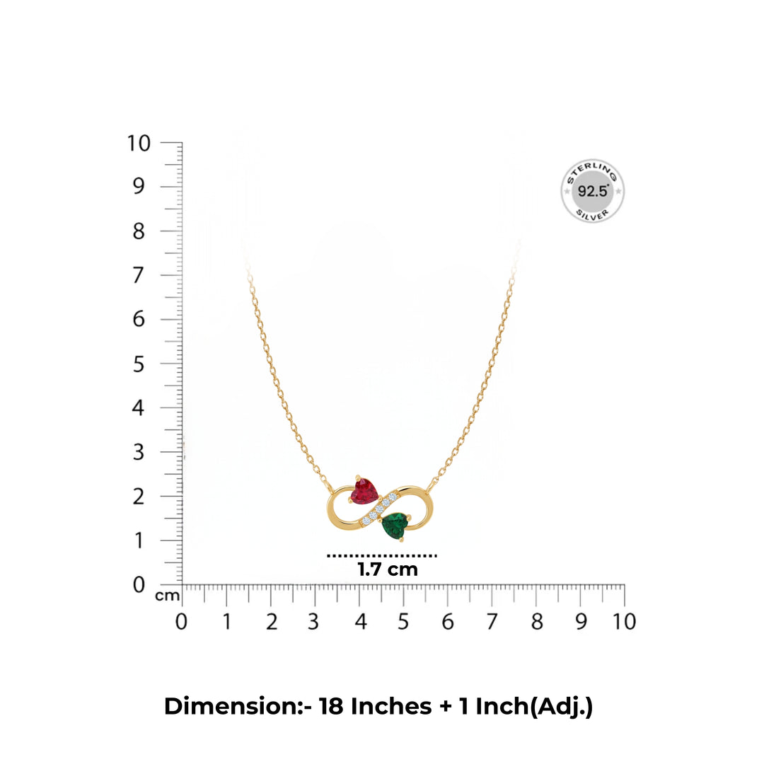 Diamond Studded Silver Necklace in 18 Inches + 1 Inch Adjustable Dimensions