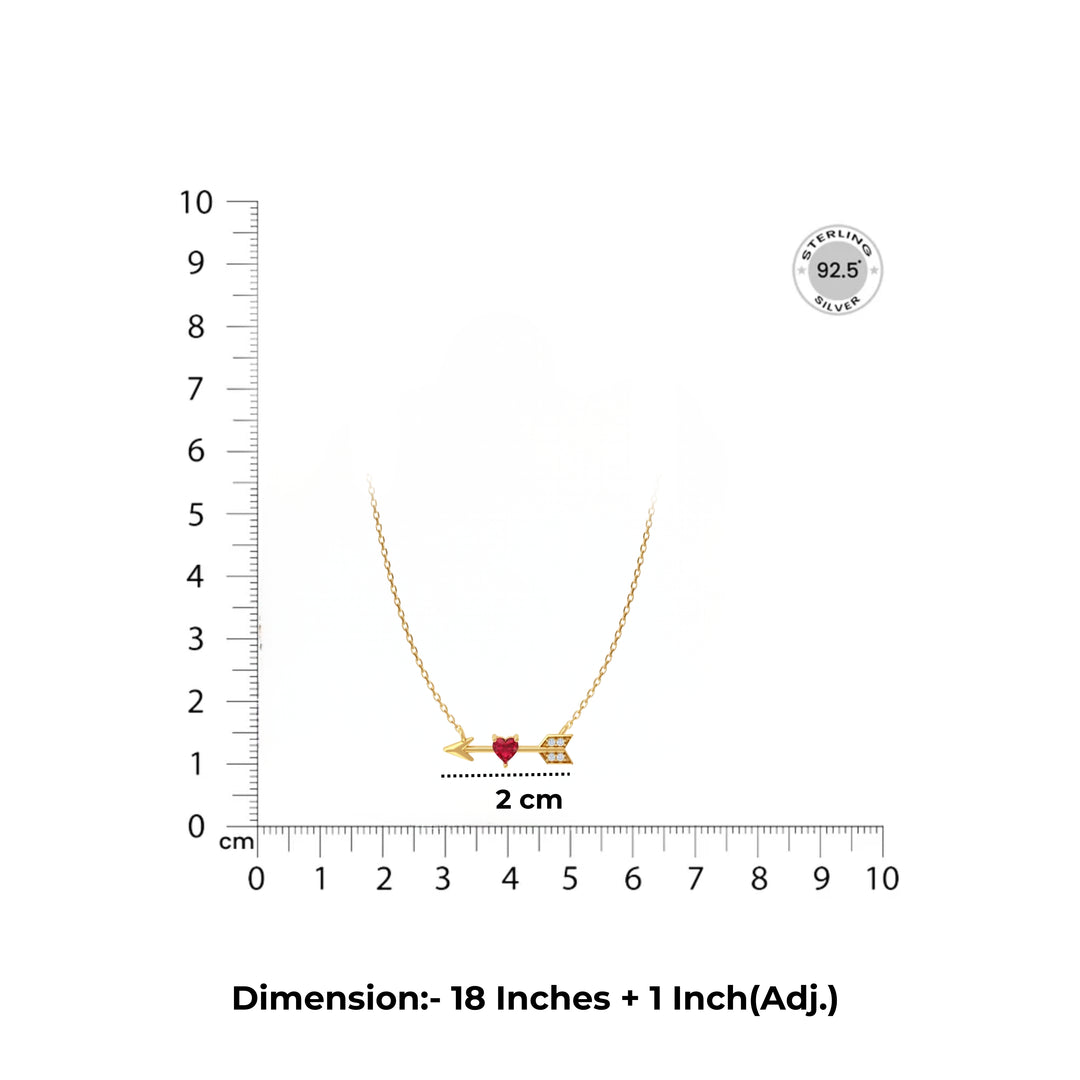 Silver Cupids Arrow Necklace